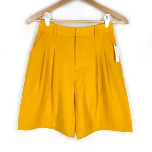 Maeve Avery Pleated Shorts Mango Mojito Yellow Orange High Waisted NWT 0
