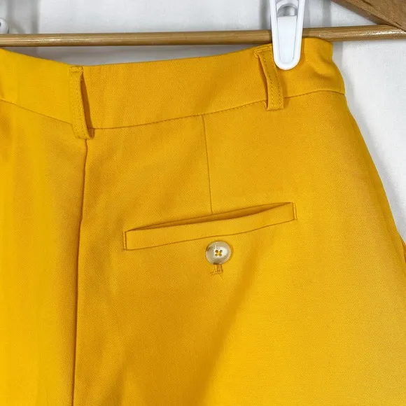 Maeve Avery Pleated Shorts Mango Mojito Yellow Orange High Waisted NWT 0