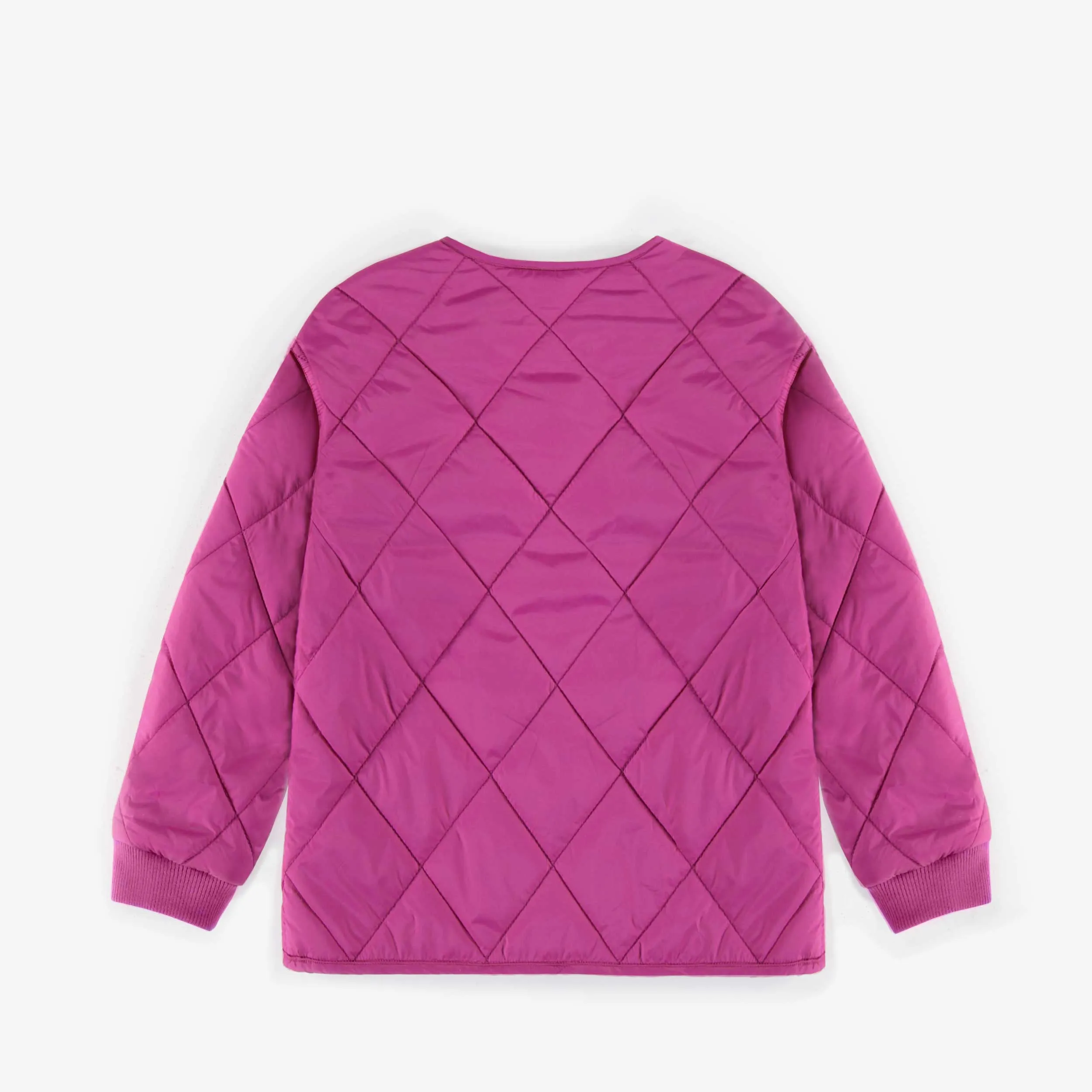 Manteau doudoune réversible rose, enfant || Pink reversible puffer coat, child