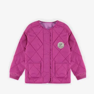 Manteau doudoune réversible rose, enfant || Pink reversible puffer coat, child