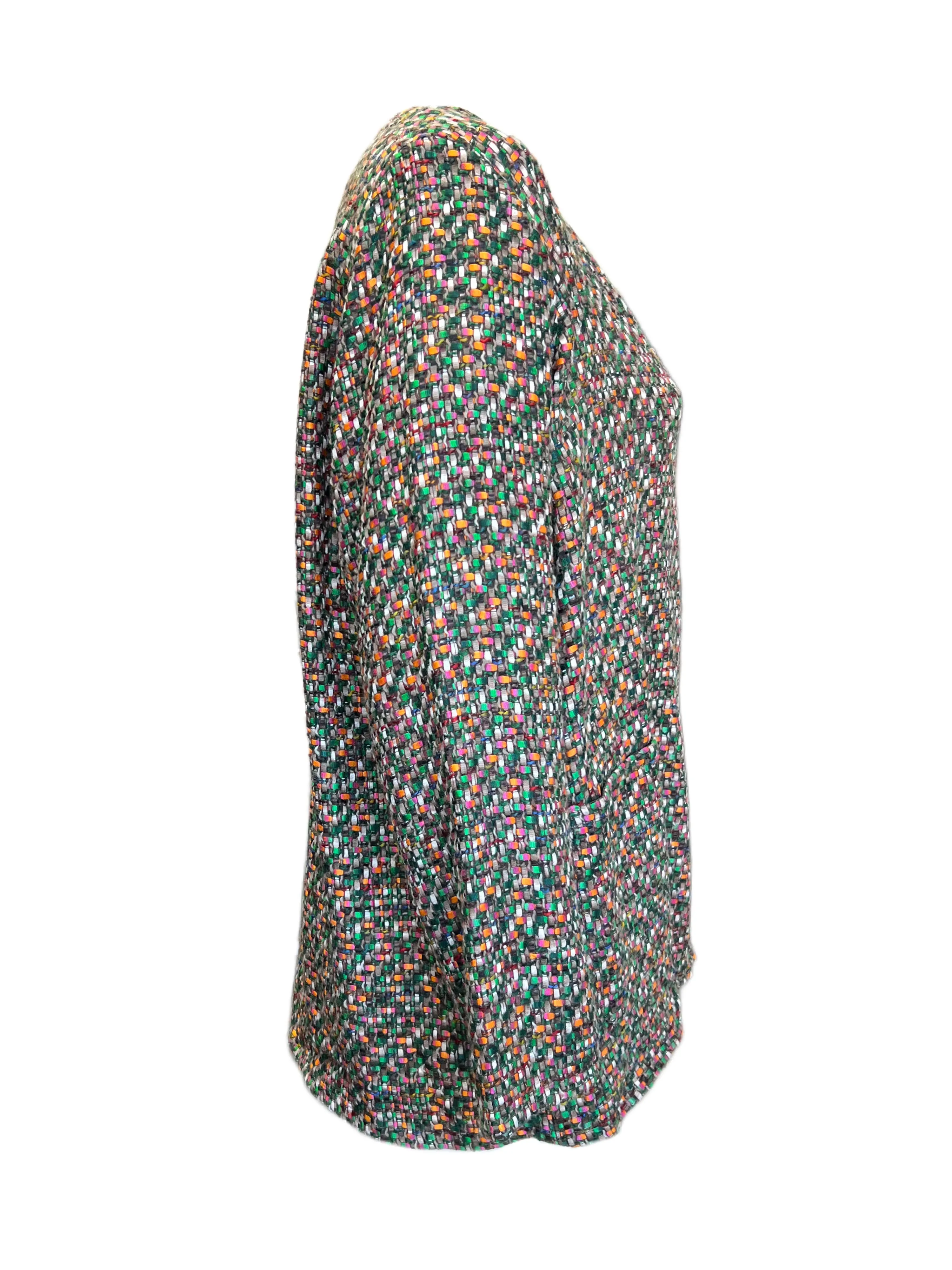 Marina Rinaldi Women's Multicolor Fauna Open Front Jacket NWT
