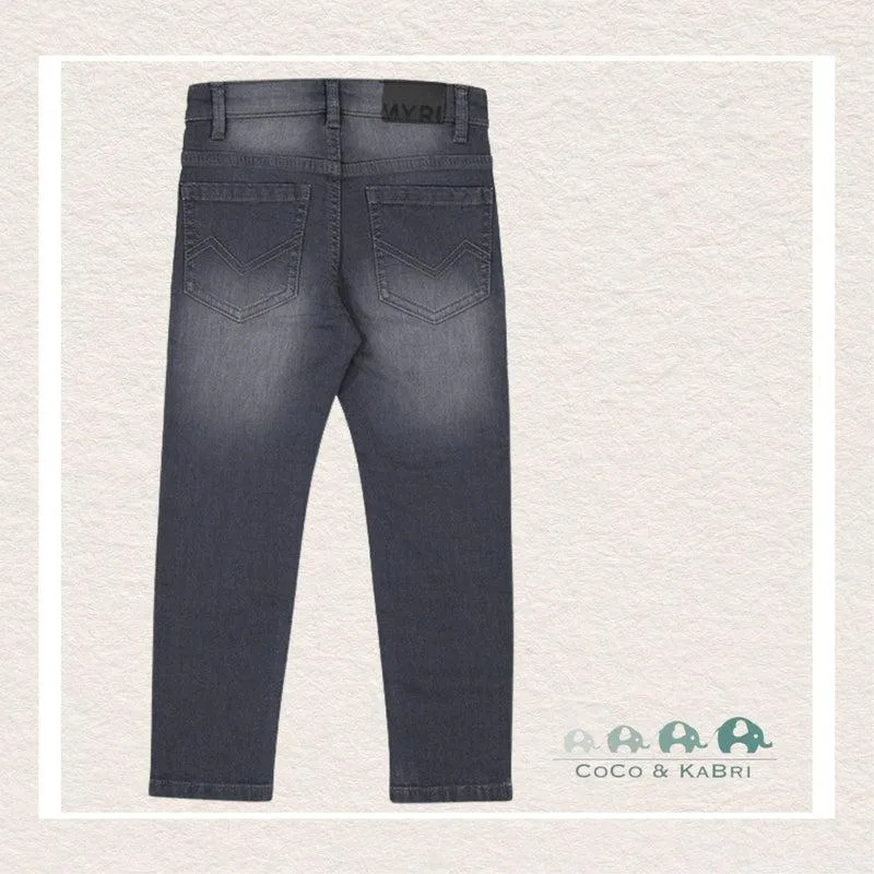 Mayoral : Boys Soft Denim Pants - Dark Grey