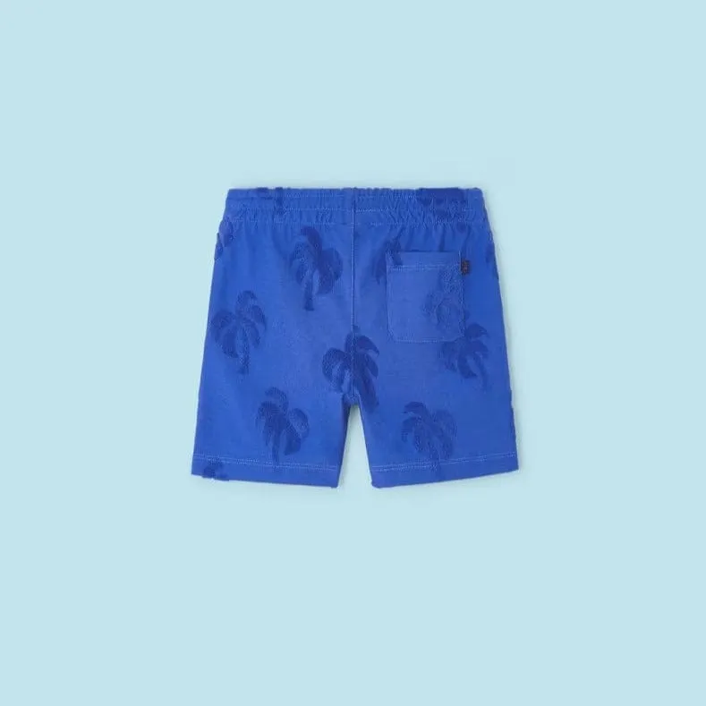 Mayoral Palm Tree Blue Bermuda Shorts