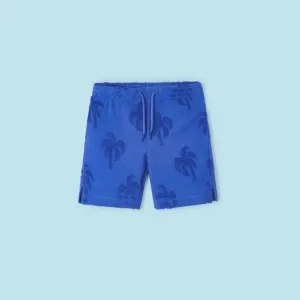 Mayoral Palm Tree Blue Bermuda Shorts