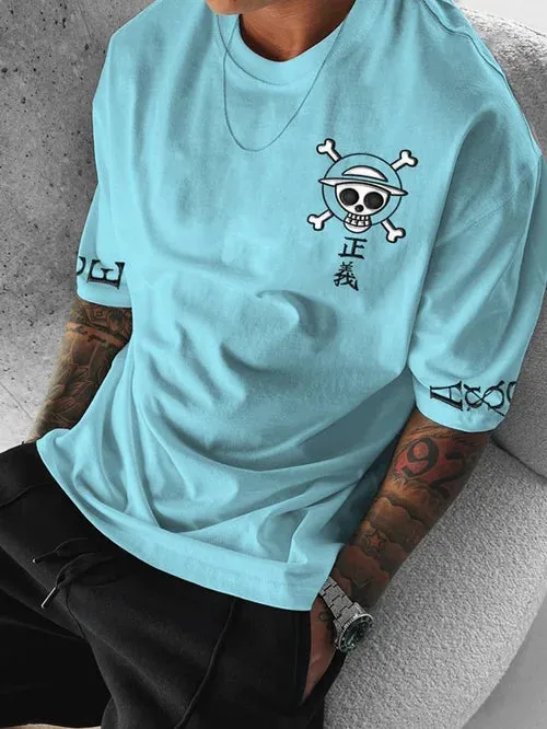 Men's Fashion Anime Print Short Sleeve T-Shirt