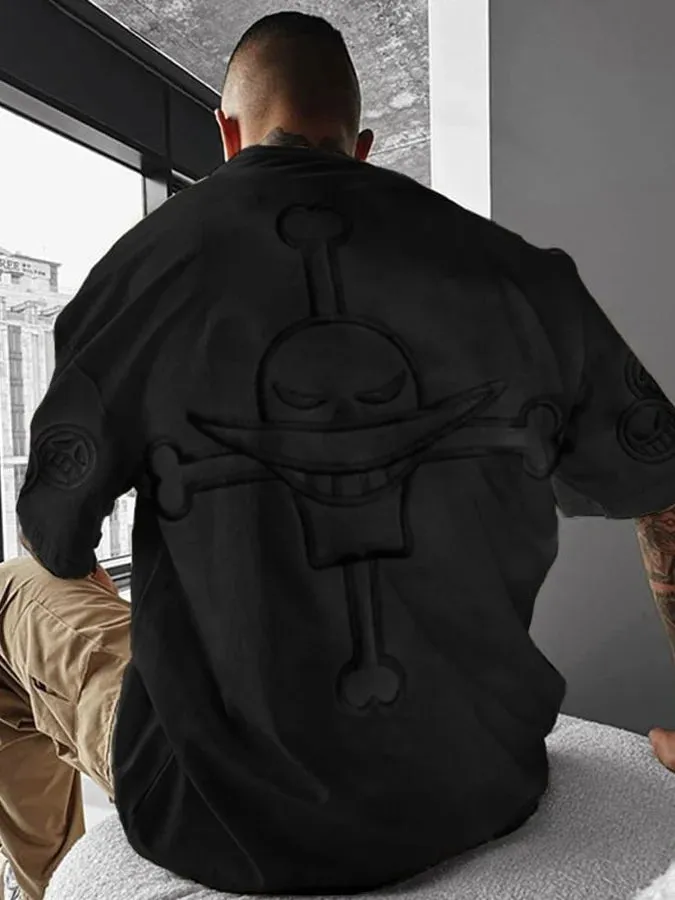Men's Fashion Anime Print Short Sleeve T-Shirt
