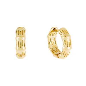 Mini Bamboo Huggie Earring