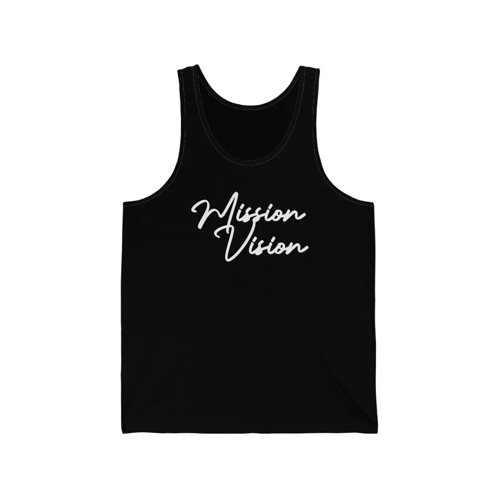 Mission Vision Unisex Jersey Tank (Black)