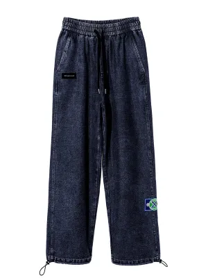 Mod Wave Movement Denim Pants- Navy