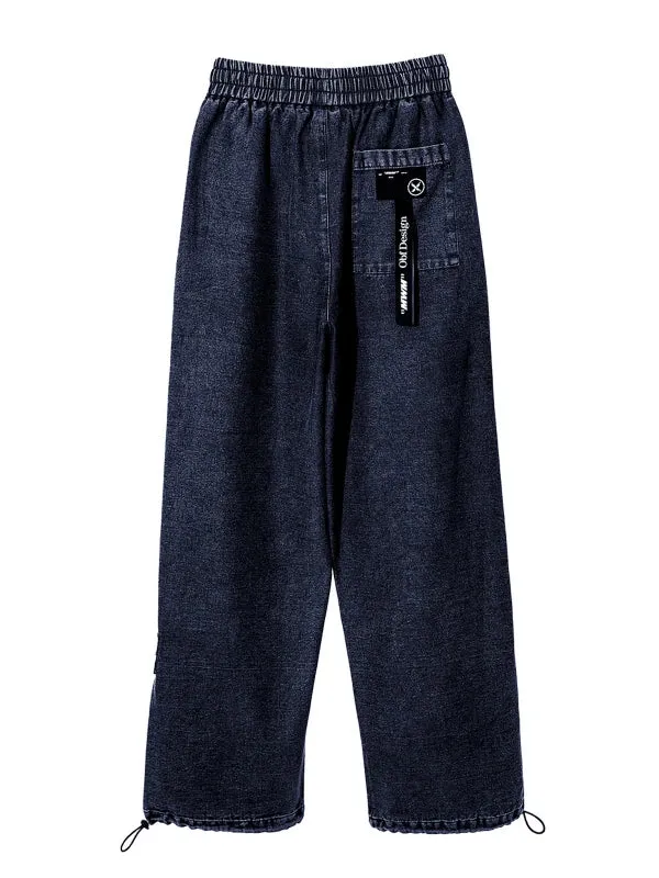 Mod Wave Movement Denim Pants- Navy