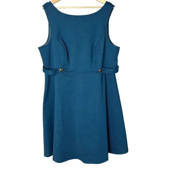 Modcloth Teal Sixties Signature A-Line Dress Size 2X
