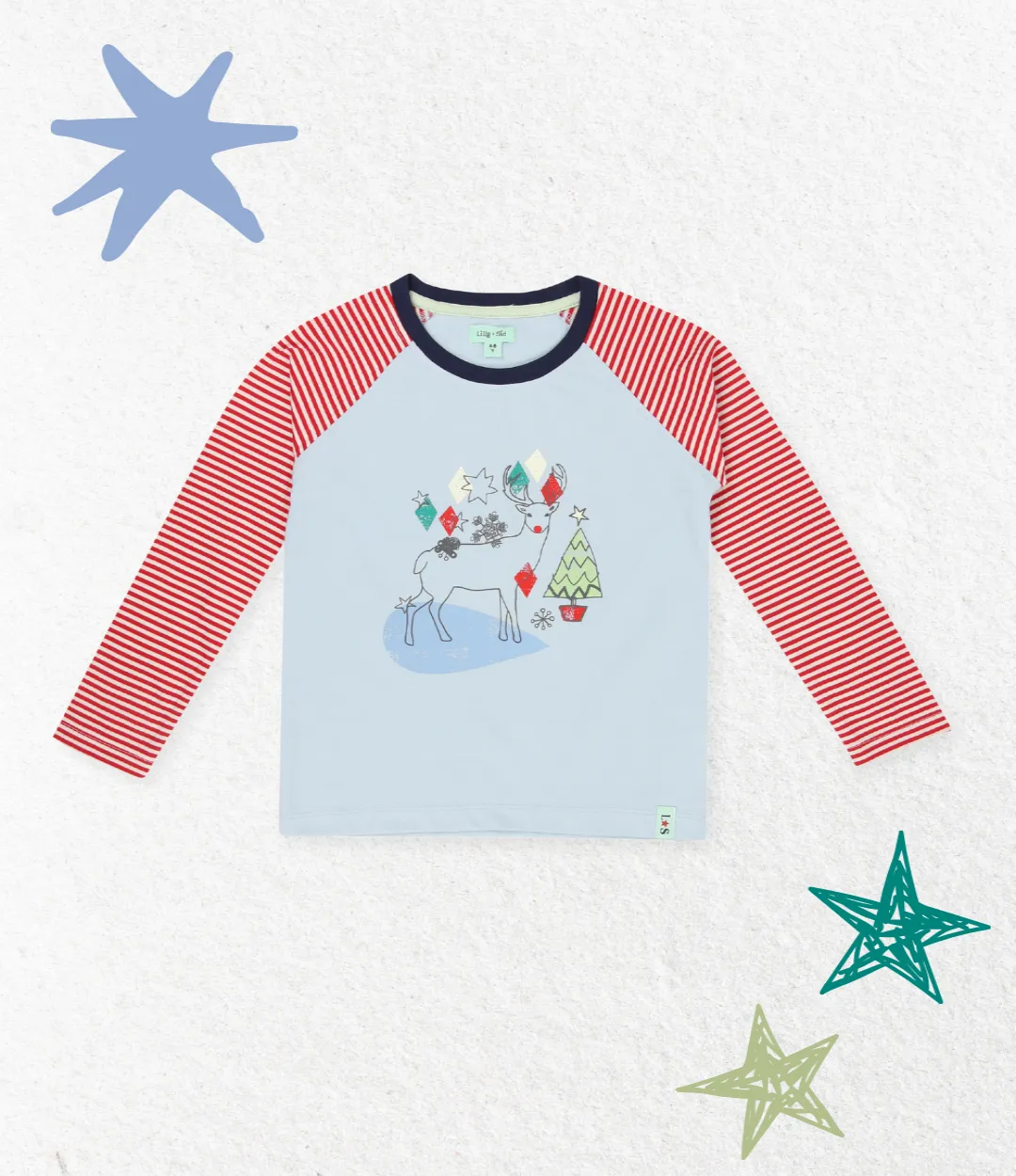 Multicoloured Deer Print Top