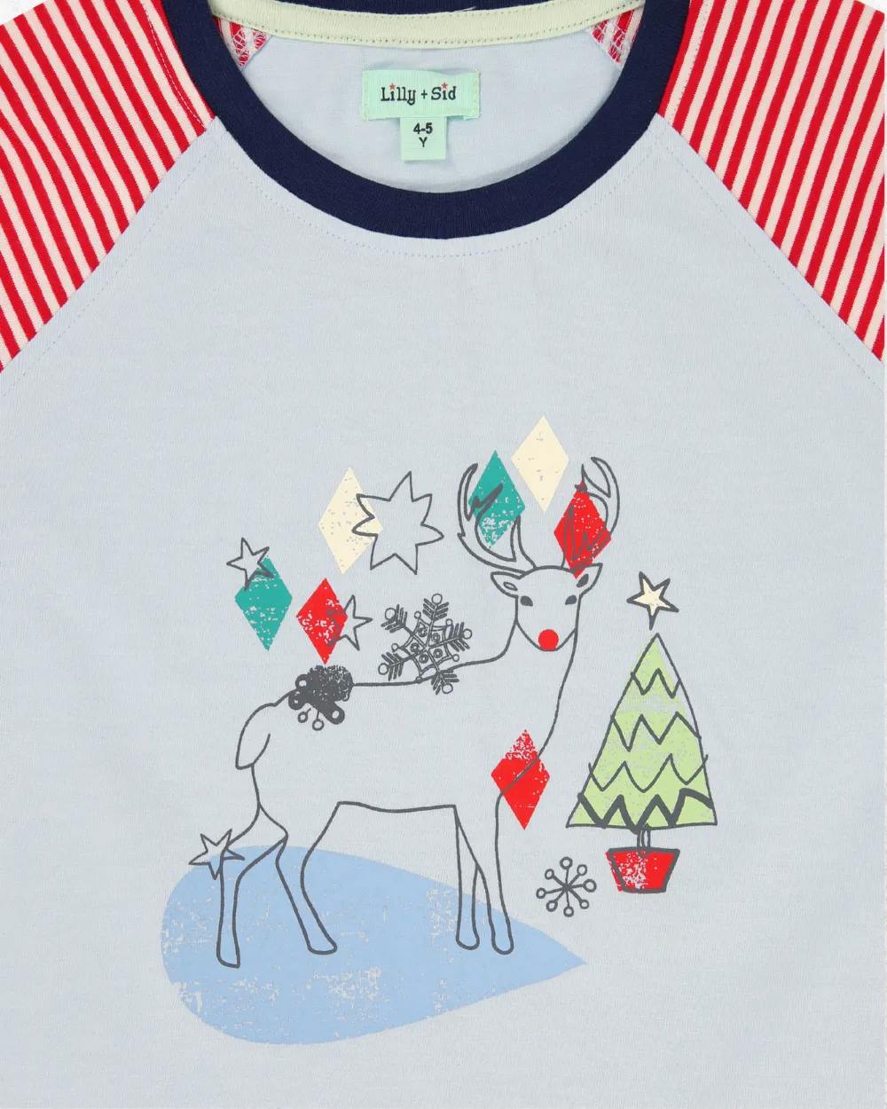 Multicoloured Deer Print Top