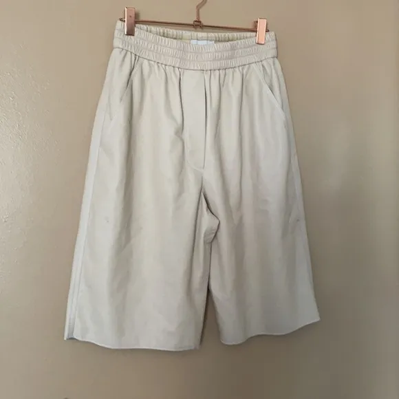 Nanushka Yolie Vegan Leather Bermuda Shorts