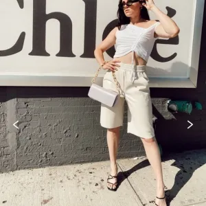 Nanushka Yolie Vegan Leather Bermuda Shorts
