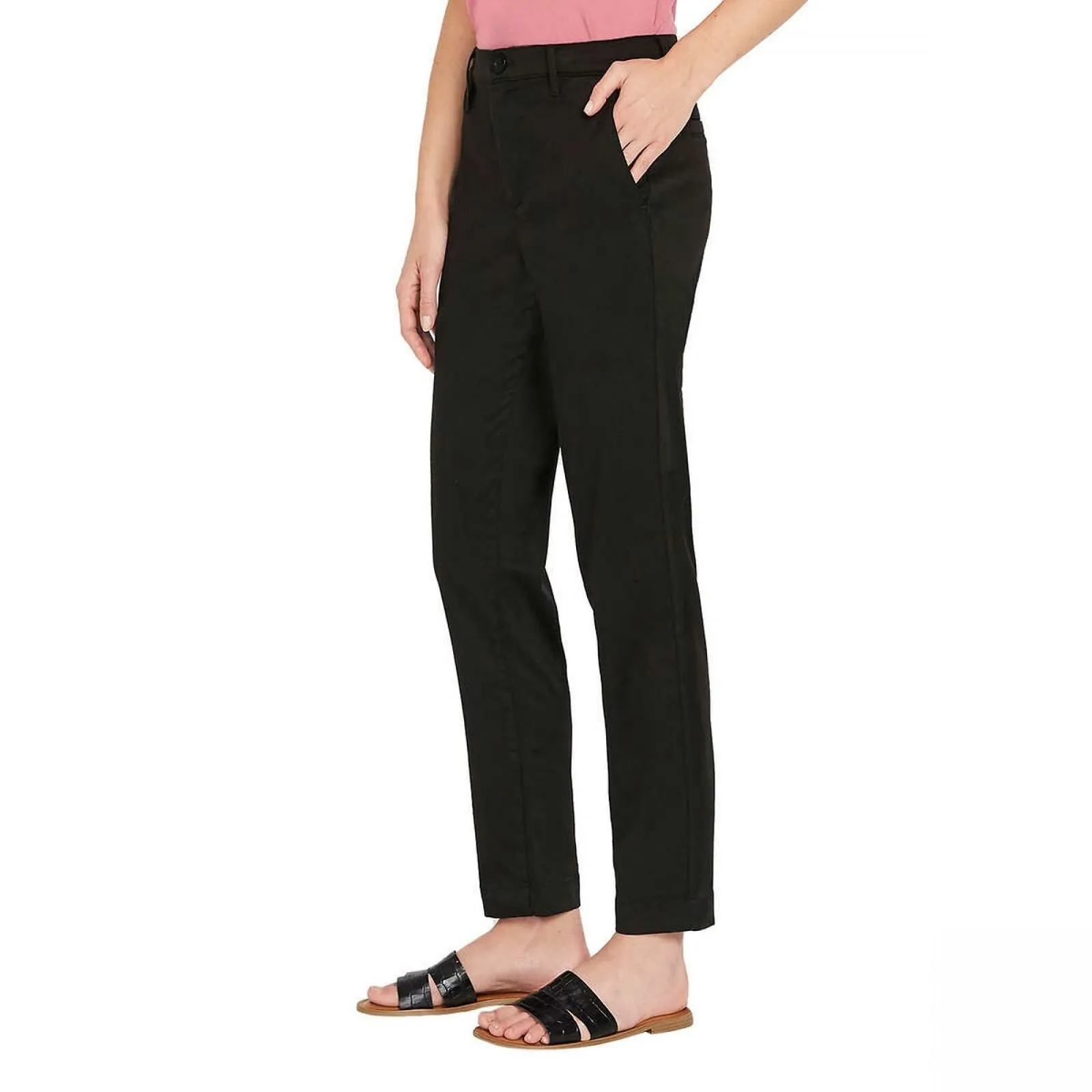 Nautica Women's Tencel Ankle Pants Black 2