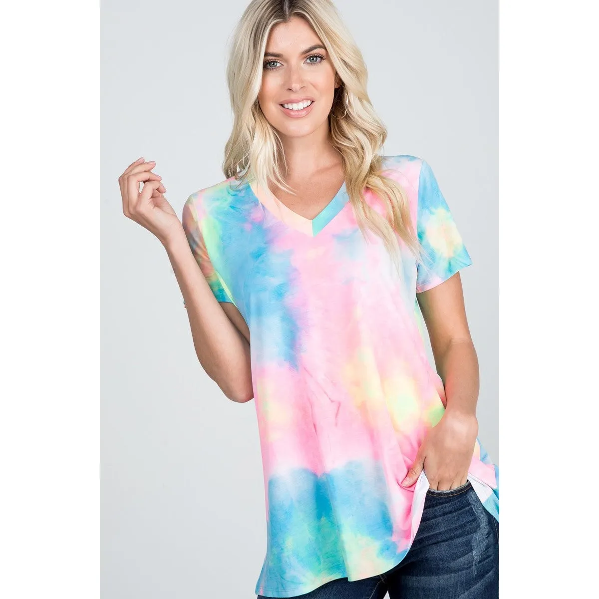 Neon Brights Tie-Dye Top