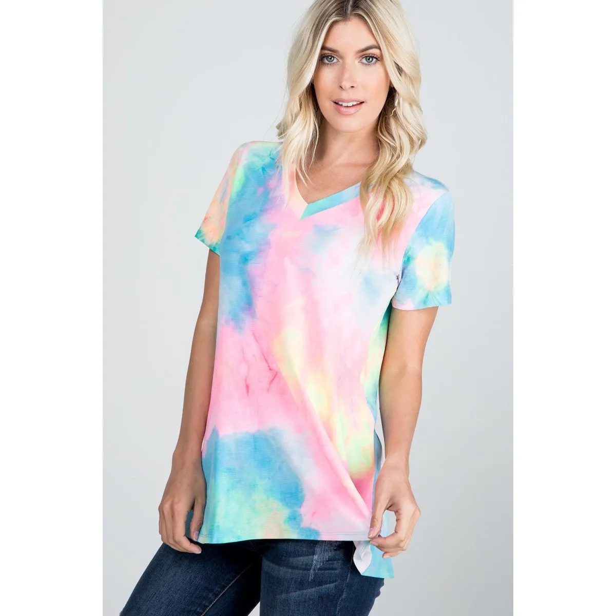 Neon Brights Tie-Dye Top