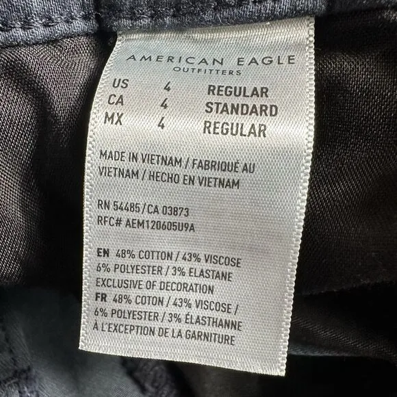 NEW American Eagle HI RISE JEGGING Womens Size 4 Blue Jeans Denim Pants 26x28.5