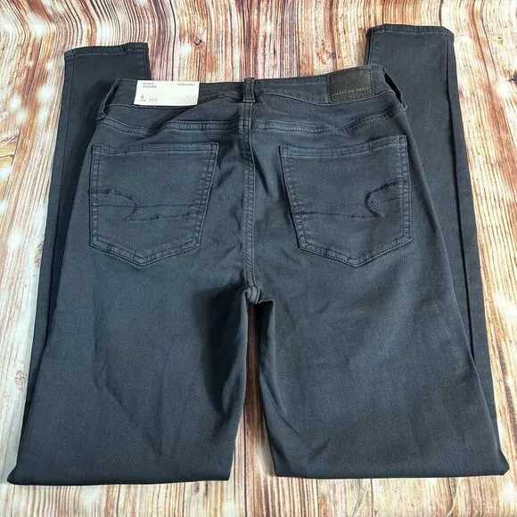 NEW American Eagle HI RISE JEGGING Womens Size 4 Blue Jeans Denim Pants 26x28.5