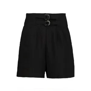 NEW BISHOP   YOUNG women's kimberly high waist short in black