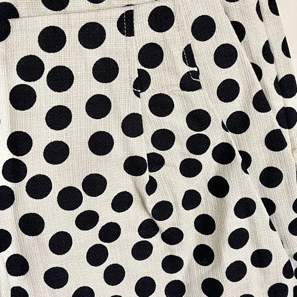 NEW J. Crew Polka Dot Pleated Flat Front Ivory Shorts Women’s size 2