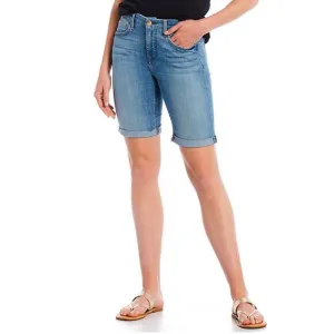 New JEN7 by 7 For All Mankind's Rolled Cuffs Denim Bermuda Shorts