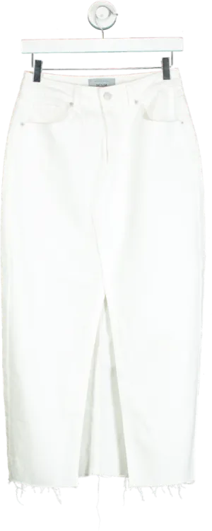 New Look White Denim Skirt UK 8