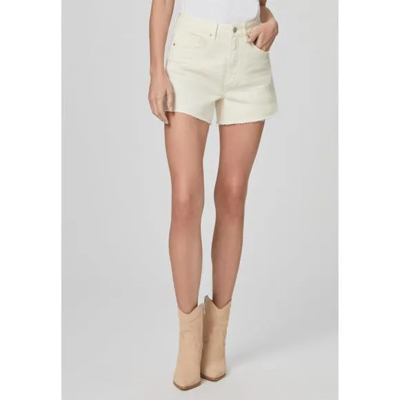 NEW PAIGE dani high waist denim short in light blonde