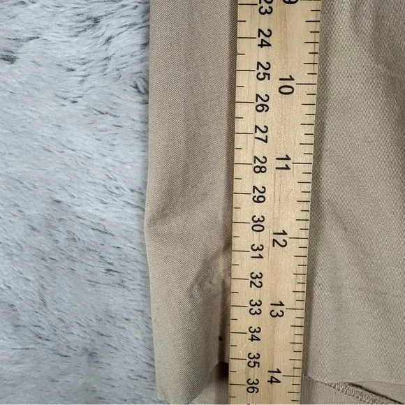 NEW Vince Womens Bermuda Long Shorts Tan Cotton Spring Vacation Sz 16 Minimalist
