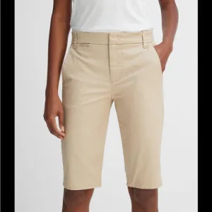 NEW Vince Womens Bermuda Long Shorts Tan Cotton Spring Vacation Sz 16 Minimalist