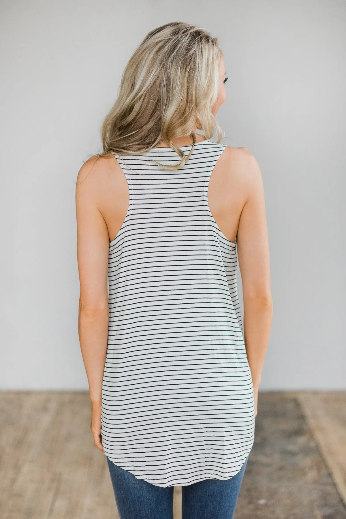 No Better Time Striped Tank Top - Ivory