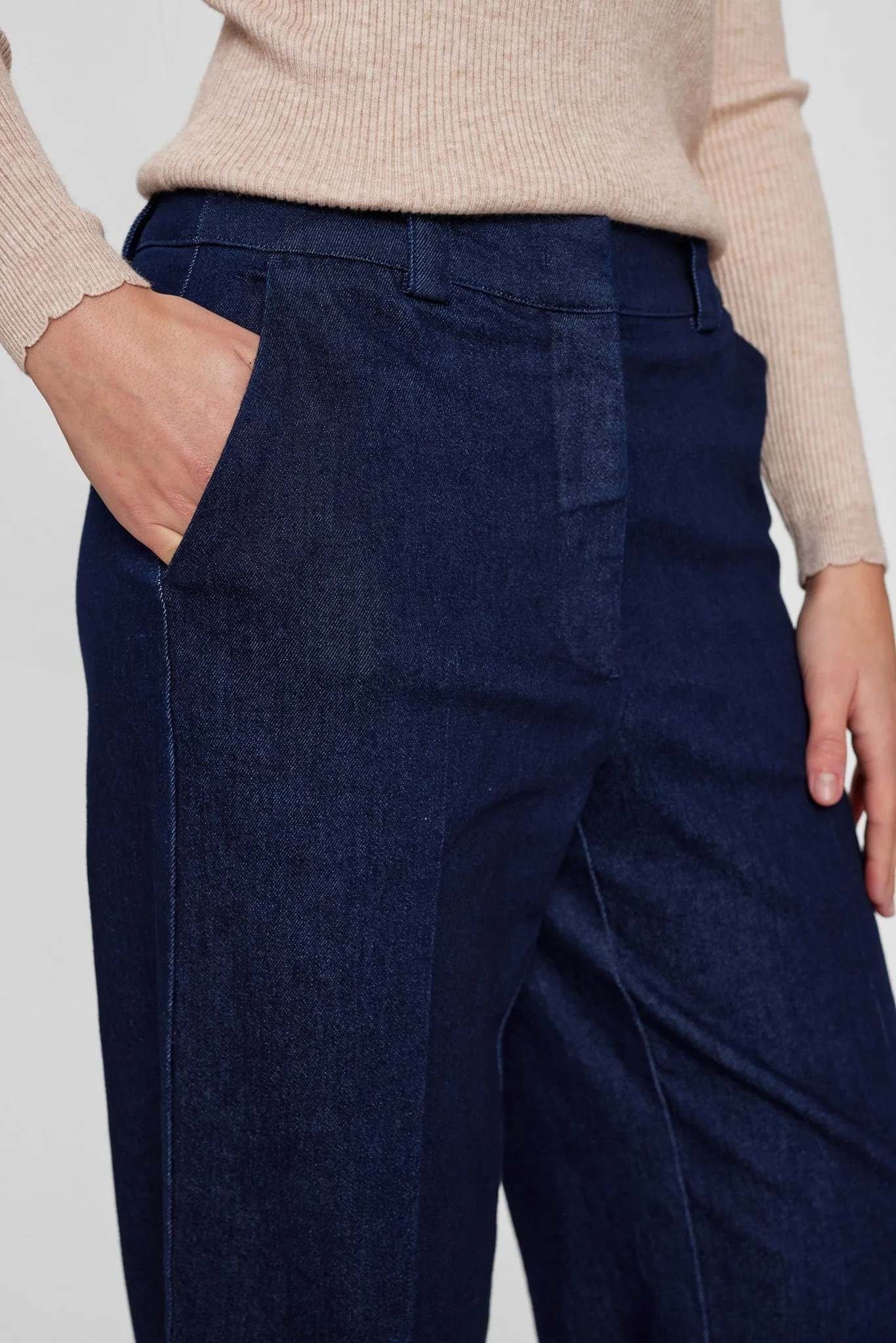NUALETTA PANTS  - Dark Blue Denim
