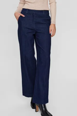 NUALETTA PANTS  - Dark Blue Denim
