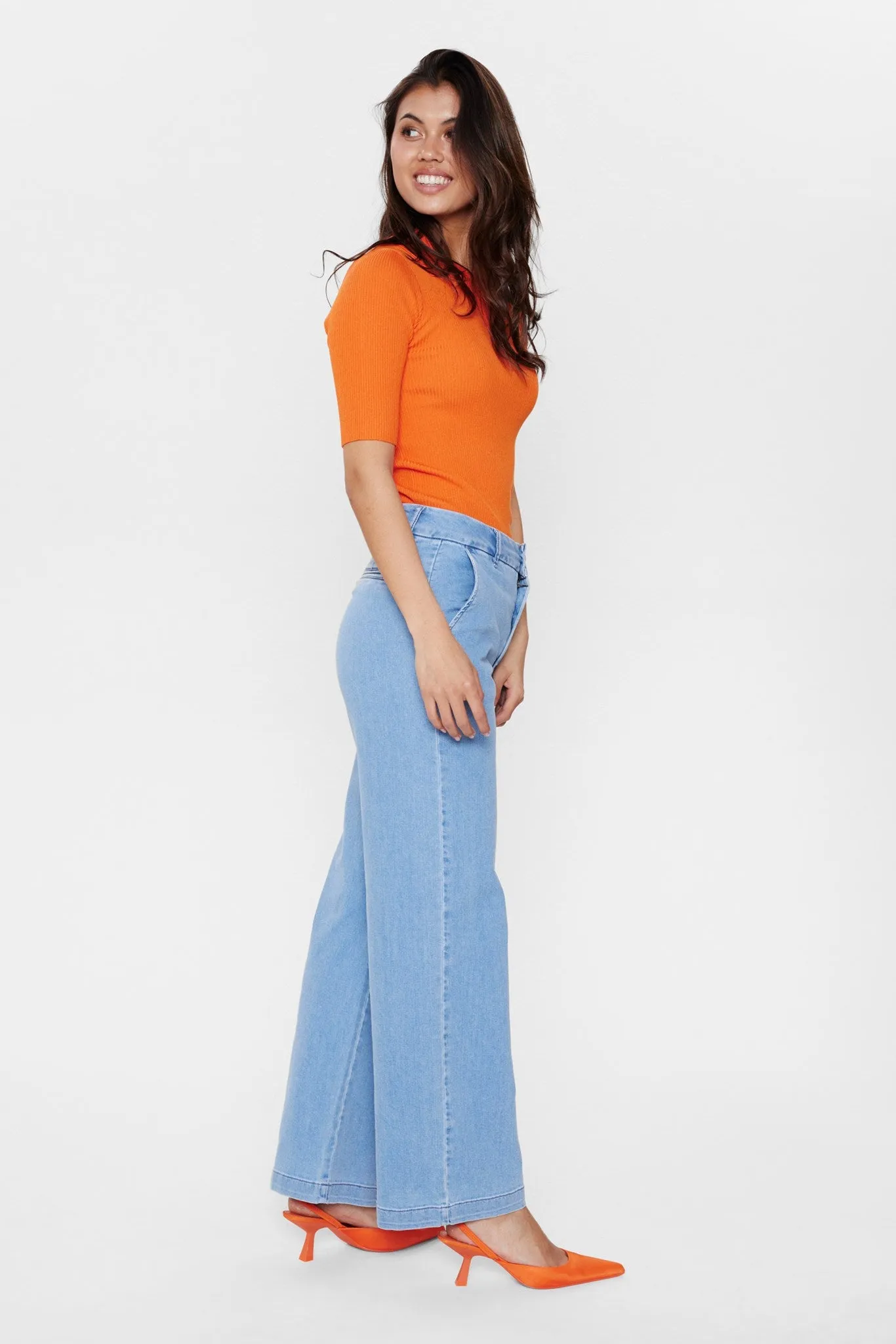 NUAMBER PANTS - Light Blue Denim