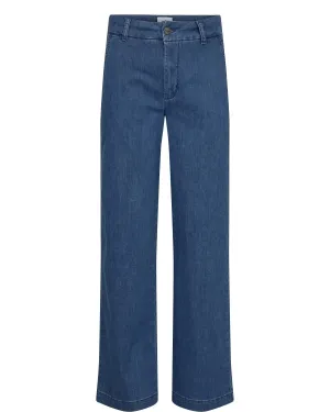 NUAMBER PANTS - Medium Blue Denim