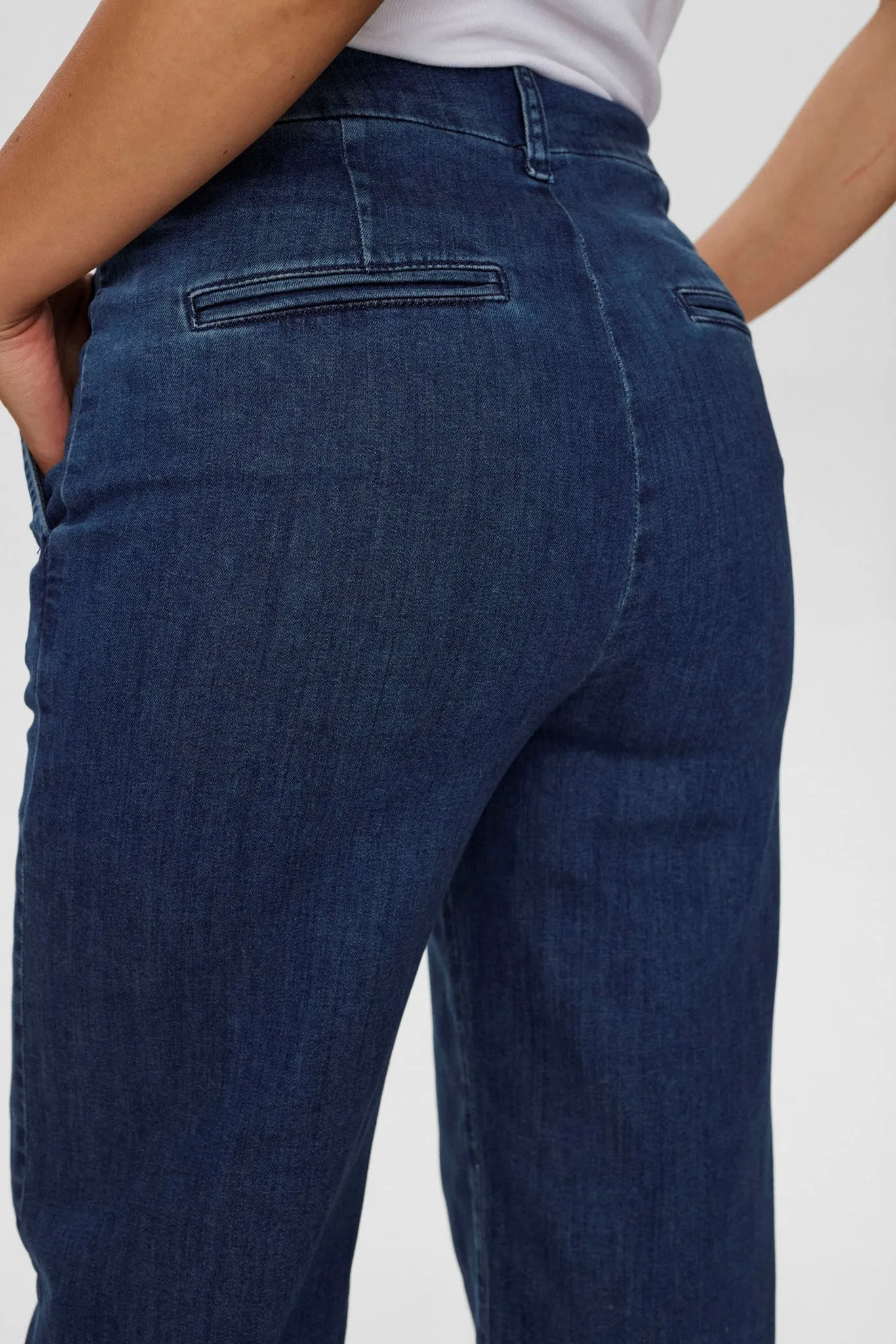 NUAMBER PANTS MID BLUE - Medium Blue Denim