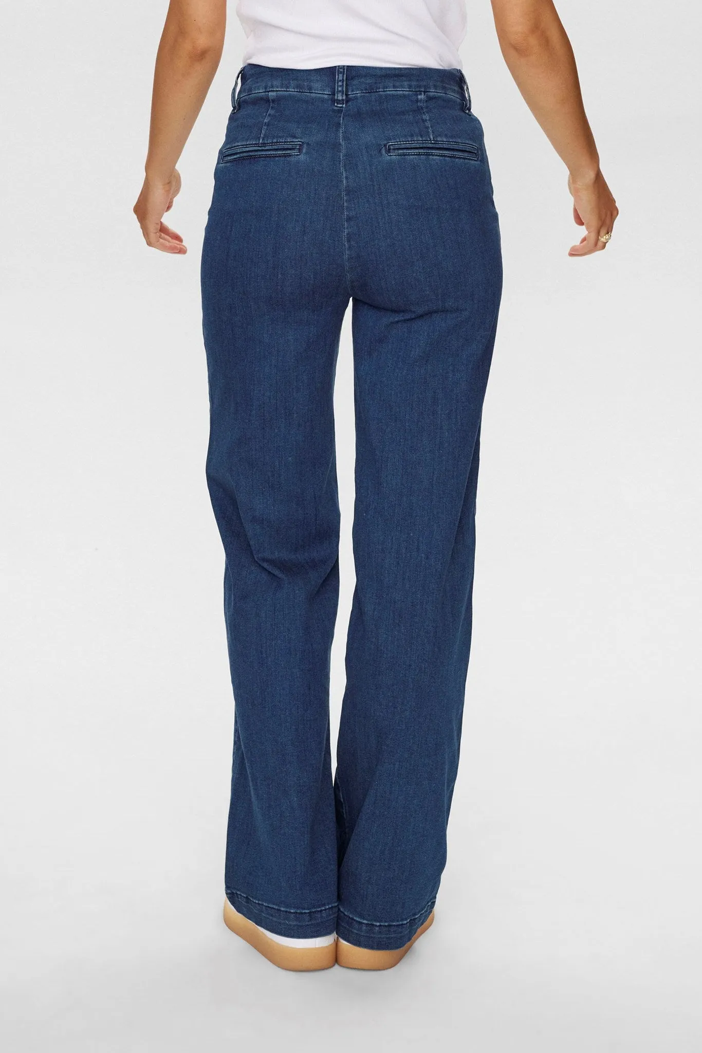 NUAMBER PANTS MID BLUE - Medium Blue Denim