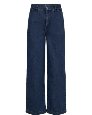 NUAMBER PANTS SHORT  - Medium Blue Denim
