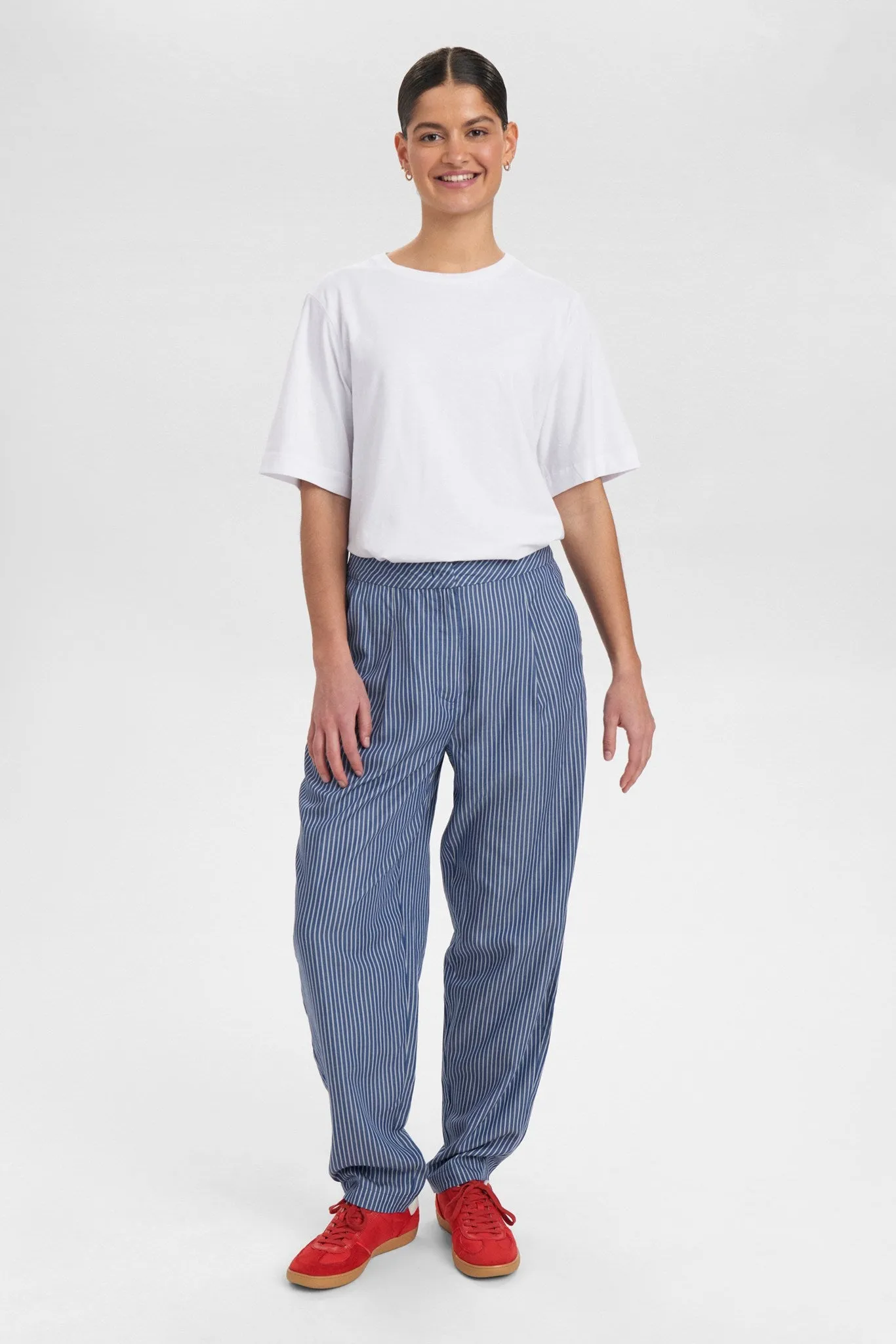 NUELEANOR PANTS - Medium Blue Denim