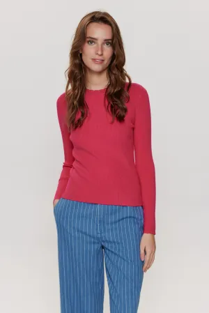 NUROA O-NECK PULLOVER  - Raspberry Sorbet