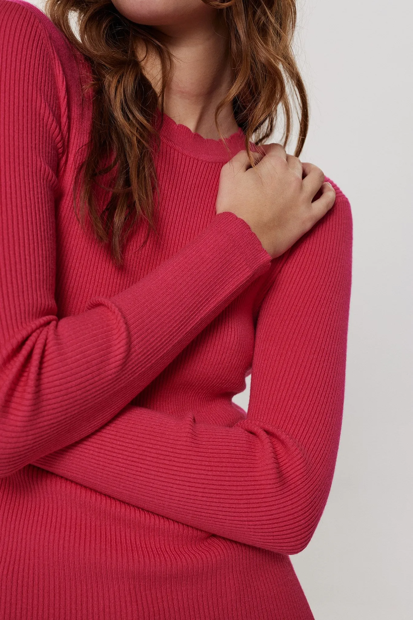 NUROA O-NECK PULLOVER  - Raspberry Sorbet