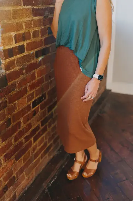 Nutmeg Pencil Skirt