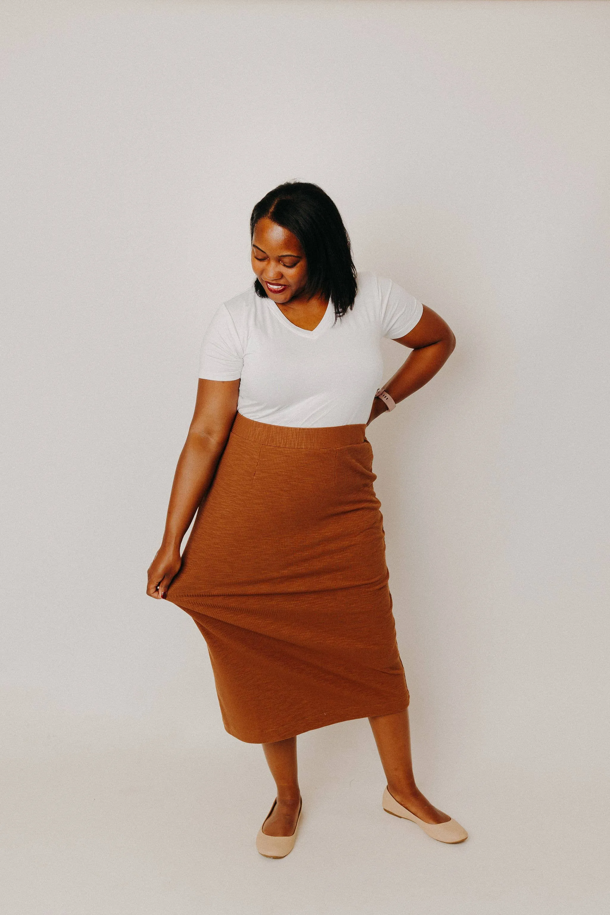 Nutmeg Pencil Skirt
