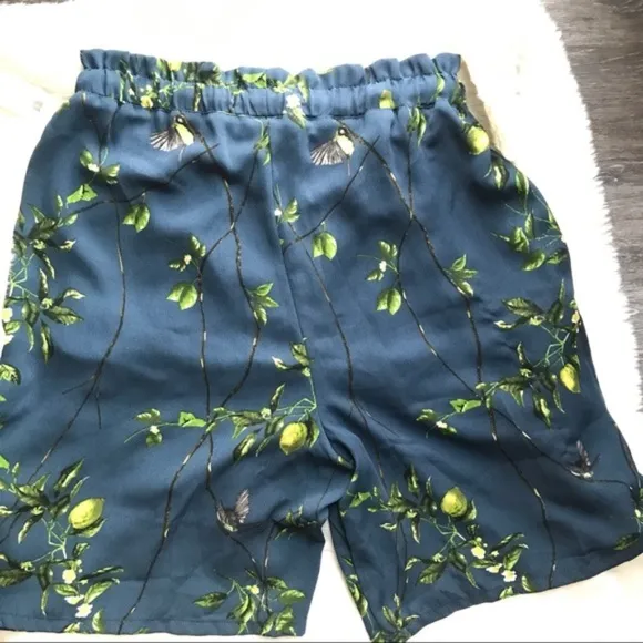 NWT Anthropologie Lemon Print Bermuda Shorts