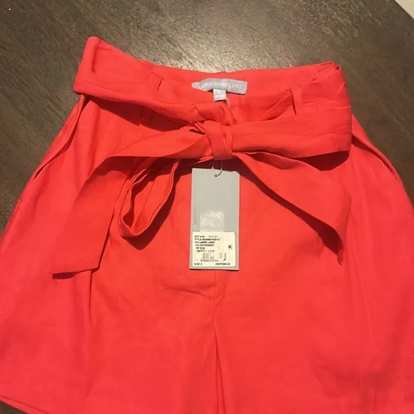 NWT ANTONIO MELANI AMEE SHORTS LINEN BELTED HIGH RISE COORDINATING PMGRNT
