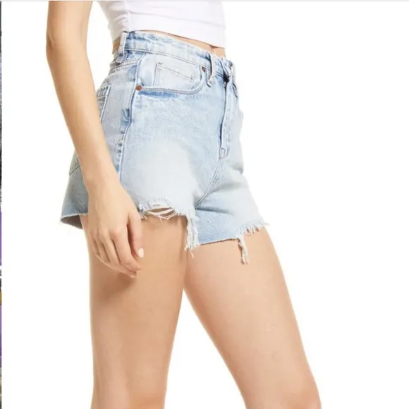 NWT BLANKNYC | The Reeve Frayed High Waist Denim Shorts | 28
