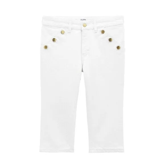 NWT Filippa K Denim Capri in White 26