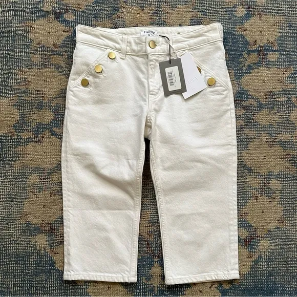 NWT Filippa K Denim Capri in White 26