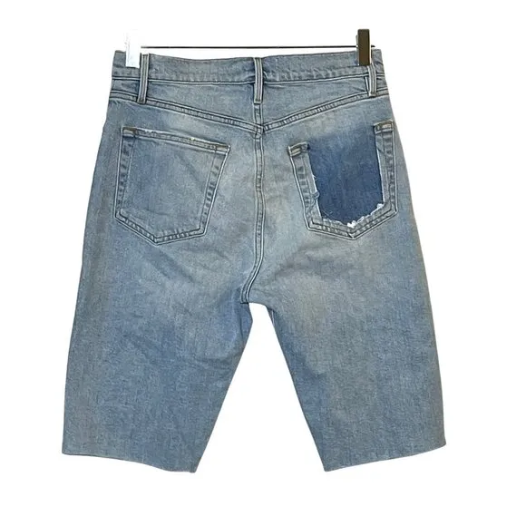 NWT FRAME Denim Le Vintage Bermuda Denim Shorts $195